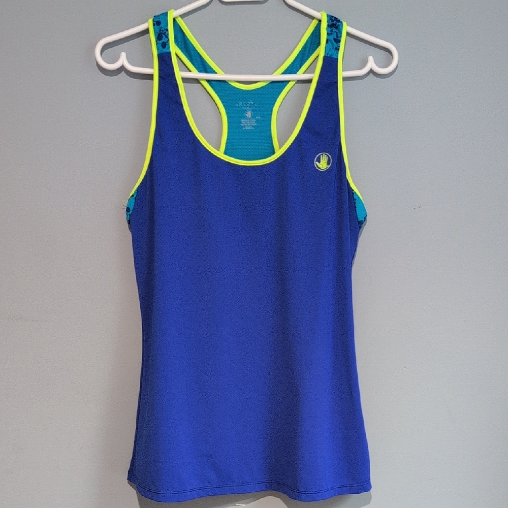 Body Glove Blue Neon Trim Racerback Tank Top